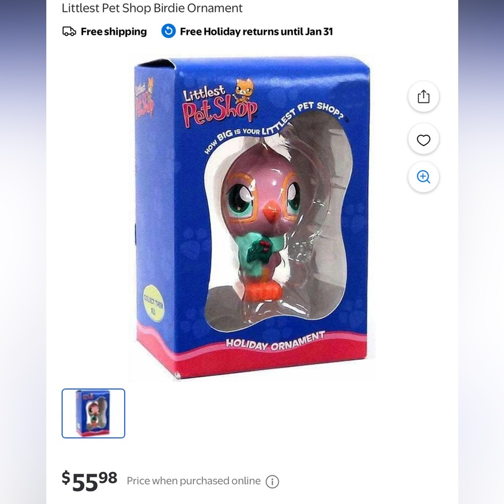 Littlest Pet Shop Colorful Birdie Ornament for Pets - Picture 4 of 4